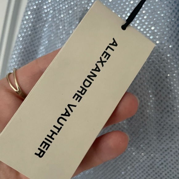 ❌SOLD❌ALEXANDRE VAUTHIER Draped Crystal Embellished Stretch Jersey Mini Dress - Picture 9 of 12